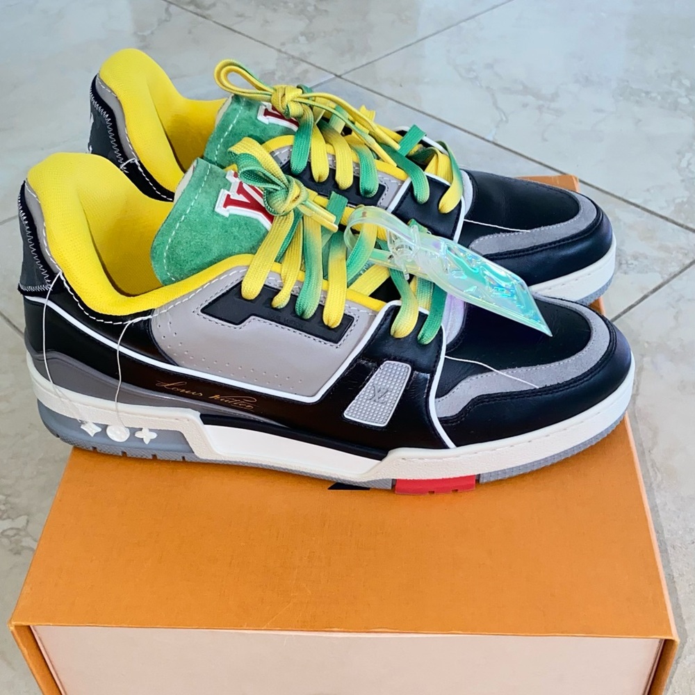 Louis Vuitton Black and Yellow Sneakers - Picture 2 of 8